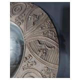 Antique Style Round Mirror with Intricate Frame Design