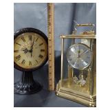 Vintage Mantel Clocks Lot: Victorian Design & Brass Glass Crystal