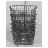 Vintage Wire Locker Storage Baskets - AM Playgr Dev Co - Set of 5
