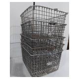 Vintage Wire Locker Storage Baskets - AM Playgr Dev Co - Set of 5