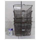 Vintage Wire Locker Storage Baskets - AM Playgr Dev Co - Set of 5