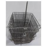 Set of 4 Vintage Metal Wire Locker Baskets for Storage