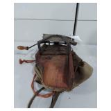 Antique Hand Crank Seed Spreader Wood & Metal Design