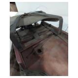 Antique Hand Crank Seed Spreader Wood & Metal Design