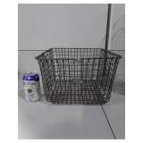 5 Vintage Wire Metal Locker Storage Baskets Rustic Decor Industrial Charm