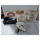 Vintage Factory Smokers Display, Sears Battery Charger, Hairdryer Lot