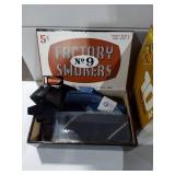 Vintage Factory Smokers Display, Sears Battery Charger, Hairdryer Lot