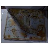 Vintage Corona Map of Mexico Wall Plaque Sign Decor
