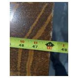 Vintage Tiger Oak Wood Table - Unique Design