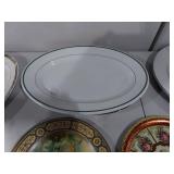 Decorative Plate Set: Vintage Floral, Scenic, Art Deco