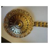 Monet Gold Tone Statement Necklace with Greek Key Design