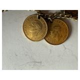 Canadian Penny Coin Bracelet with King George VI 1940s Coins, 75g