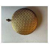 Lot of 2 Vintage Compacts - Jeweled Square and Mother of Pearl Round Designs