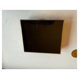 Lot of 2 Vintage Compacts - Jeweled Square and Mother of Pearl Round Designs