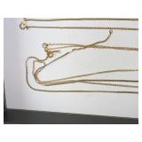 Collection of Gold Tone Necklaces and Chains Assorted Styles