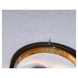 Set of 2 Vintage Avon Rings with Large Faux Gemstone and Silver-Tone Knot Design