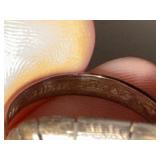 Vintage Mexican Sterling Silver Ring with Large Yellow Gemstone