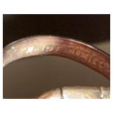 Vintage Mexican Sterling Silver Ring with Large Yellow Gemstone