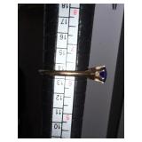 10K Gold Ring with Blue Solitaire Stone in Gordon