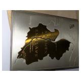 Engraved WWII Era Metal Cigarette Case and Quartz Alarm Clock with History Card