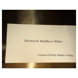 Engraved WWII Era Metal Cigarette Case and Quartz Alarm Clock with History Card