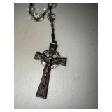 Collection of 7 Vintage Crucifixes and Rosaries Religious Crosses