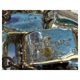 Ciro Bond Street Sterling Bracelet and Earrings Set with Green Stones in Box