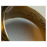 Vintage College of St. Thomas 10K Gold Class Ring with Blue Stone, 13.8g