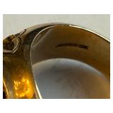 Vintage College of St. Thomas 10K Gold Class Ring with Blue Stone, 13.8g