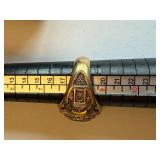 Vintage College of St. Thomas 10K Gold Class Ring with Blue Stone, 13.8g