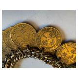 Vintage Hong Kong Ten Cents Coin Bracelet 1949-1950s