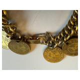 Vintage Hong Kong Ten Cents Coin Bracelet 1949-1950s