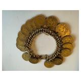 Vintage Hong Kong Ten Cents Coin Bracelet 1949-1950s
