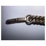 Vintage Gold Tone Metal Chain Bracelet 26.4g