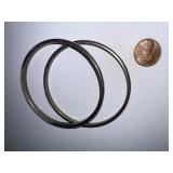 Set of 2 Monet Silver-Tone Bangle Bracelets