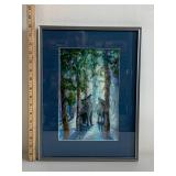 North Shore Anna Hess Framed Wolf Art Painting in Forest Scene