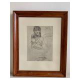 Framed "Mother and Child" by Pablo Picasso Print