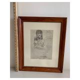 Framed "Mother and Child" by Pablo Picasso Print