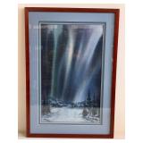 Grand Marais MN Aurora Borealis Framed Artwork by Steve Byers