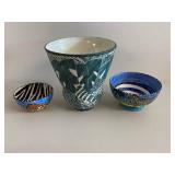 Hand-Painted African Ceramic Bowl Set - Artistic Collection