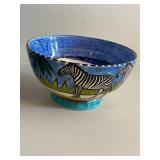 Hand-Painted African Ceramic Bowl Set - Artistic Collection