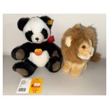 Steiff Plush Toys: Panda and Lion Set
