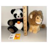 Steiff Plush Toys: Panda and Lion Set