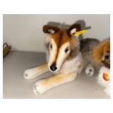 Vintage Steiff Collie and Pekinese Plush Toys Set