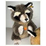 Steiff Plush Raccoon & Fox Collectibles