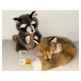 Steiff Plush Raccoon & Fox Collectibles