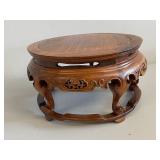 Antique Style Carved Wooden Display Stand Decor
