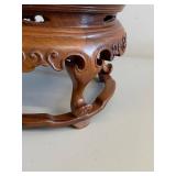 Antique Style Carved Wooden Display Stand Decor