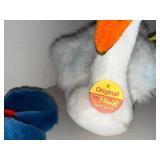 Steiff Plush Parrot & Swan Set - Collectible Original