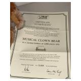 Steiff Harrods Musical Clown Bear & Mini Bear
